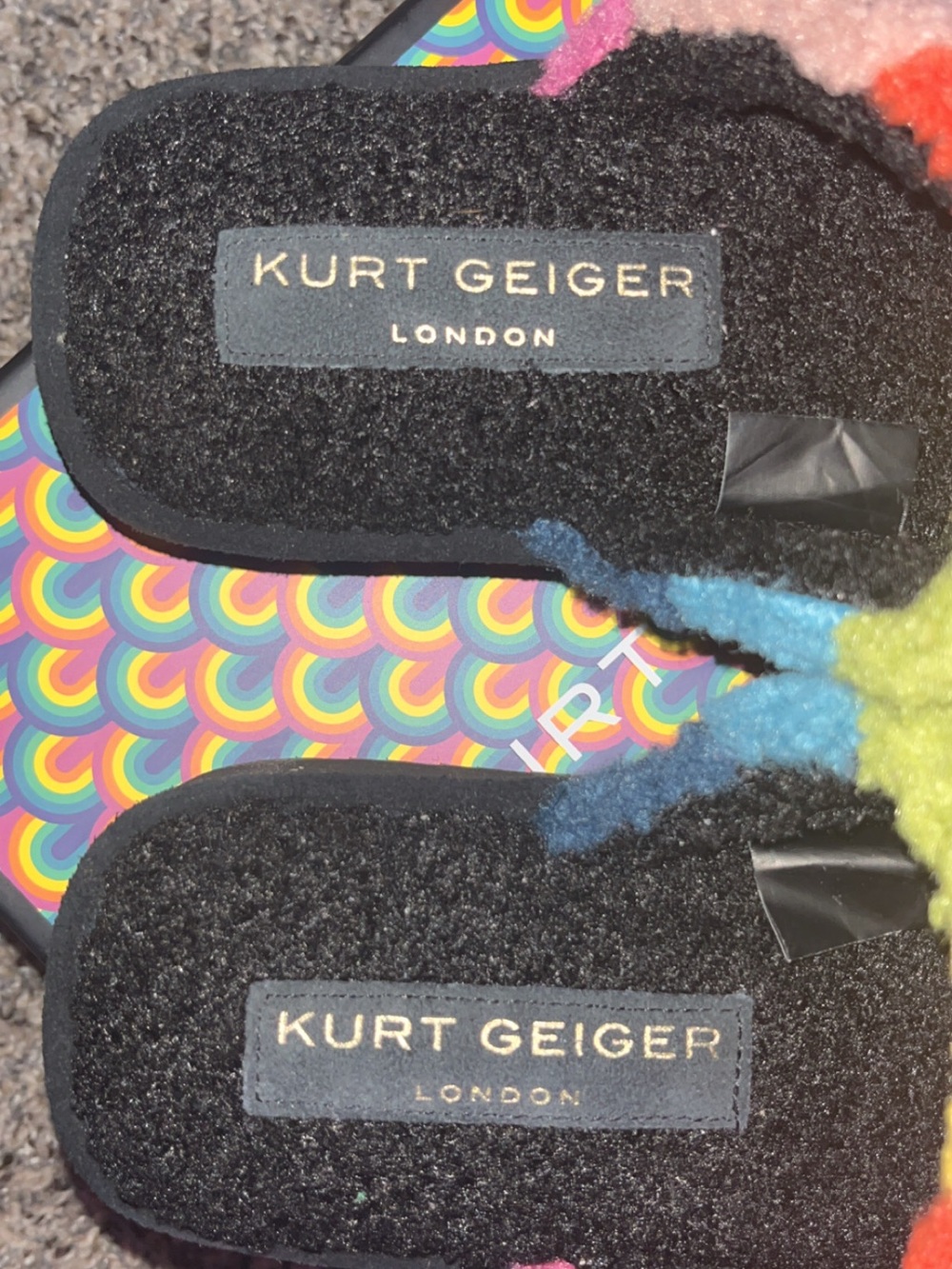 Kurt Geiger London Kensington faux Sherpa Platform Sliders - Picture 3 of 12